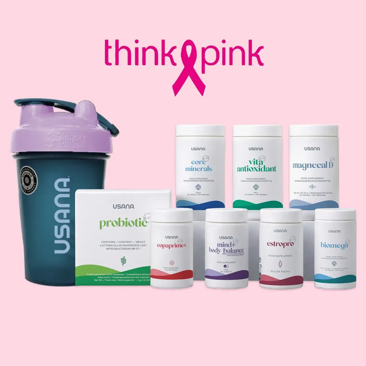 Confezione ufficiale di Pacchetto Premium per la Think Pink Europe.